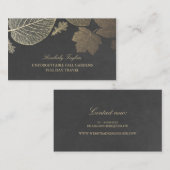 Herbstlaube mit Gold und Chalkboard Elegant Visitenkarte (Vorne/Hinten)