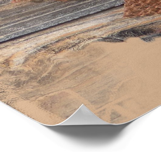 Herbstlaube mit Herzplakat Poster (Ecke)