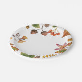 Herbstlaube mit Nuss und Ahorn Blätter Herbst   Pappteller (Schrägansicht)