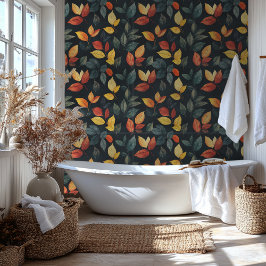 Herbstlaube mit schwarzem Hintergrund Tapete