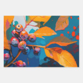 Herbstlaube Öl lackiert. Abstraktes Herbstblättern Geschenkpapier Set (Vorderseite)