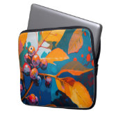 Herbstlaube Öl lackiert. Abstraktes Herbstblättern Laptopschutzhülle (Vorderseite Links)