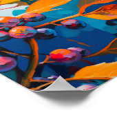 Herbstlaube Öl lackiert. Abstraktes Herbstblättern Poster (Ecke)