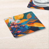 Herbstlaube Öl lackiert. Abstraktes Herbstblättern Rechteckiger Pappuntersetzer (angewinkelt)