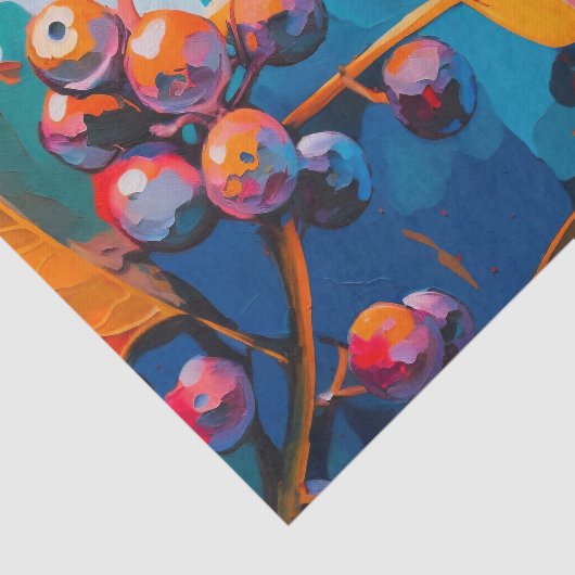 Herbstlaube Öl lackiert. Abstraktes Herbstblättern Seidenpapier (Ausschnitt)