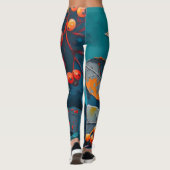 Herbstlaube Öl lackiert. Natur Herbstblätterung Leggings (Rückseite)