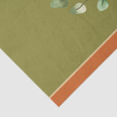 Herbstlaube Orange und Green Mit Monogramm Seidenpapier (Detail)