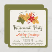 Herbstlaube, Party Einladung für Blume (Vorne/Hinten)