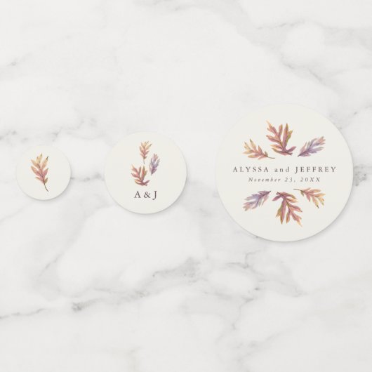 Herbstlaube Probe Konfetti (Vorderseiten)