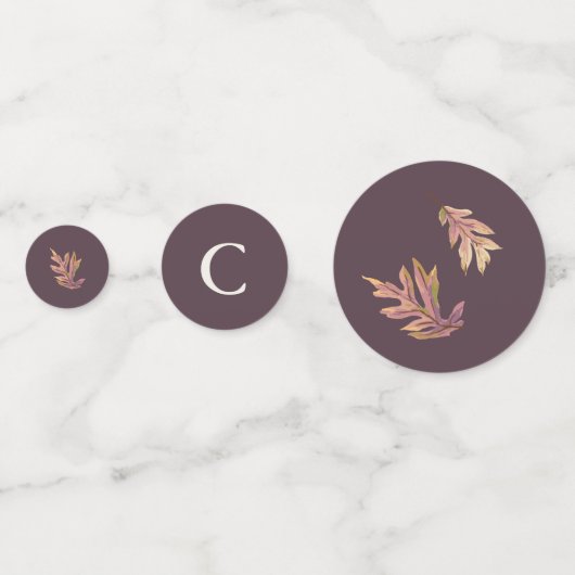 Herbstlaube Probe Konfetti (Rückseiten)