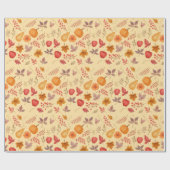 Herbstlaube, Pumpkins & gemütliche saisonale Desig Geschenkpapier (Flach)