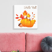 Herbstlaube Pumpkins überwundene Canvas Art Leinwanddruck (Insitu (Wohnzimmer))
