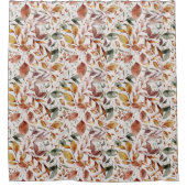 Herbstlaube Rot-Gelb-Orange Duschvorhang (Vorderseite)