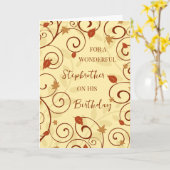 Herbstlaube StepBruders Birthday Karte (Gelbe Blume)