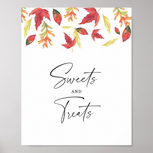 Herbstlaube - Süßigkeiten und Leckereien Babydusch Poster (Vorne)