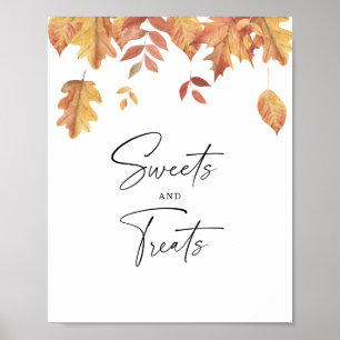 Herbstlaube - Süßigkeiten und Leckereien Babydusch Poster