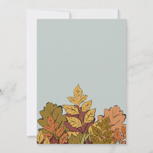 Herbstlaube Umbrella Fall in Liebe Brautparty Einladung (Rückseite)
