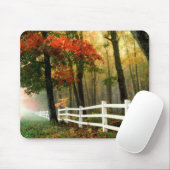 Herbstlaube und Baumhütten-Zaun-Mauspad Mousepad (Mit Mouse)