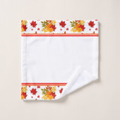 Herbstlaube und Beeren Badehandtuch Set (Waschlappen)