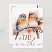 Herbstlaube und Blume Postkarte (Vorne/Hinten)