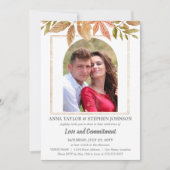 Herbstlaube und Foto - feierliche Bewerbung Einladung (Vorderseite)