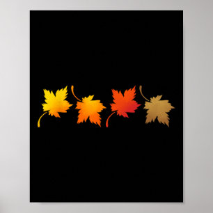 Herbstlaube und Herbst im Oktober Poster