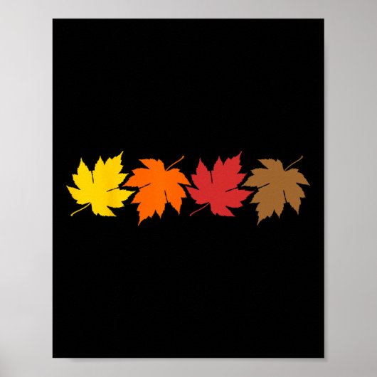 Herbstlaube und Herbst im Oktober Poster (Vorne)