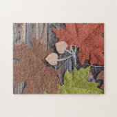 Herbstlaube und Herz Puzzle (Horizontal)