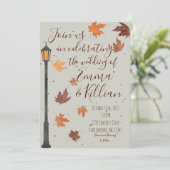 Herbstlaube und Lichter Einladung (Stehend Vorderseite)