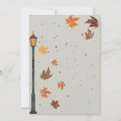 Herbstlaube und Lichter Einladung (Rückseite)