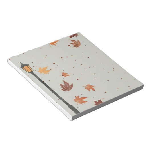 Herbstlaube und Lichter Notizblock (angewinkelt)