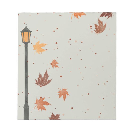 Herbstlaube und Lichter Notizblock (Vorderseite)