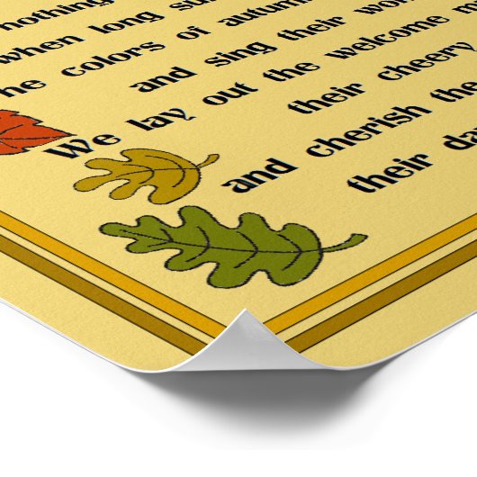 Herbstlaube und Poster (Ecke)