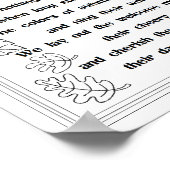 Herbstlaube und Poster zum Färben von Gedichten (Ecke)