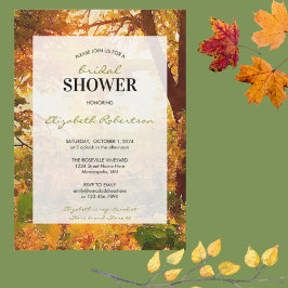 Herbstlaube und Sunshine-Brautparty Einladung