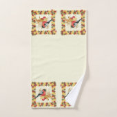 Herbstlaube und Vögel Badhandtuch Set (Handtuch)