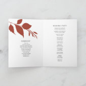 Herbstlaube: Vorlage für das Hochzeitsprogramm (Innenseite)