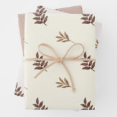 Herbstlaube Wasserfarbe Geschenkpapier Set (Beispiel)