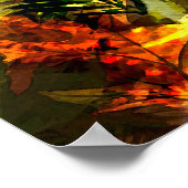 Herbstlaube Wasserfarbenplakat Poster (Ecke)