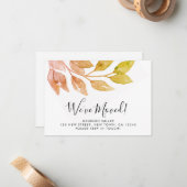 Herbstlaube Wir haben die Ankündigung Mini-Karte v (Vorderseite/Rückseite Beispiel)