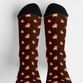 Herbstlaubfarbene Socken (Oben)