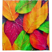 Herbstlaubmuster duschvorhang (Vorderseite)