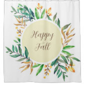 Herbstlaubrahmen mit anpassbarem Text  Duschvorhang (Vorderseite)