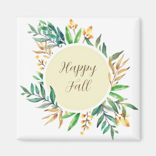 Herbstlaubrahmen mit anpassbarem Text  Magnet