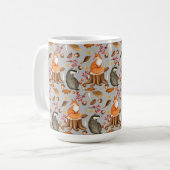 Herbstlaubs Badger & Fox Kaffeetasse (Vorderseite Links)