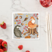 Herbstlaubs Badger & Fox Paper Party Serviette (Beispiel)