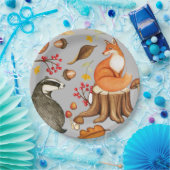 Herbstlaubs Badger & Fox Pappteller (Party)