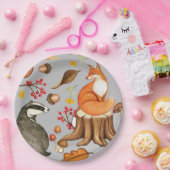 Herbstlaubs Badger & Fox Pappteller (Party)