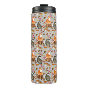 Herbstlaubs Badger & Fox Thermosbecher