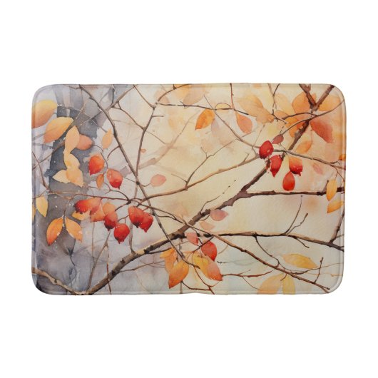 Herbstlaubs Bath Mat Badematte (Vorderseite)